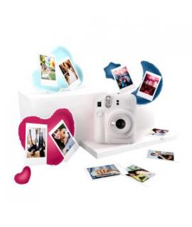 Fujifilm Pack Best Memories Instax Mini 12 Clay White Camara Instantanea + Film Instax Mini 10ud. + 3 Portafotos - Tamaño de Ima