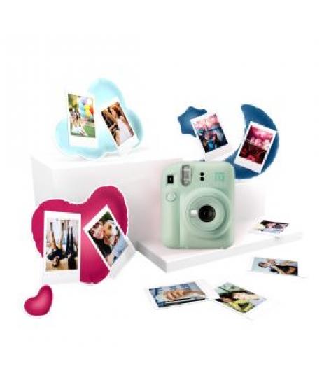 Fujifilm Pack Best Memories Instax Mini 12 Mint Green Camara Instantanea + Film Instax Mini 10ud. + 3 Portafotos - Tamaño de Ima