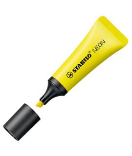 Stabilo Neon 72 Marcador Fluorescente - Trazo entre 2 y 5mm - Tinta con Base de Agua - Cuerpo en Forma de Tubo - Color Amarillo