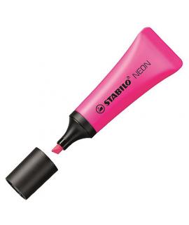 Stabilo Neon 72 Marcador Fluorescente - Trazo entre 2 y 5mm - Tinta con Base de Agua - Cuerpo en Forma de Tubo - Color Rosa