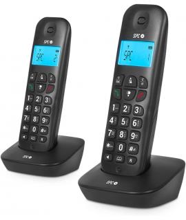 SPC Air Pro Duo Telefono Inalambrico - Pantalla Retroiluminada de 35x22mm - Identificacion de Llamadas - Conexion a Red Telefoni
