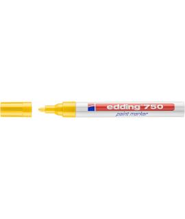 Edding 750 Rotulador Permanente - Punta Redonda - Trazo entre 2 y 4 mm. - Tinta Opaca - Secado Rapido - Color Amarillo