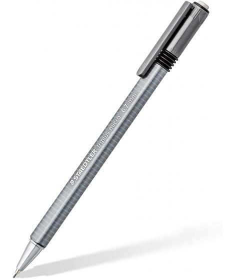 Staedtler Triplus Micro 774 Portaminas - Ancho de Linea 0.7mm - Punta Retractil - Diseño Ergonomico - Color Gris