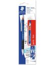 Staedtler Mars Micro Pack de 1 Portaminas 0.5mm + 1 Tubo de 12 Minas - Minas HB - Zona de Agarre de Goma