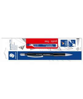 Staedtler Pack de 1 Portaminas 779 de 0.7mm + 1 Tubo de 12 Minas - Zona de Agarre Ergonomica - Resistente a Roturas