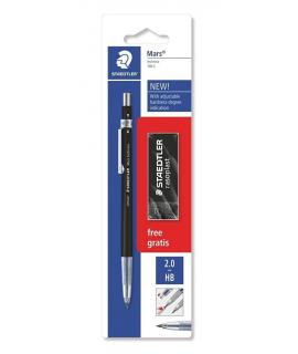 Staedtler Mars Technico 780 C Pack de 1 Portaminas Tecnico de 2mm + 1 Goma de Borrar Rasoplast