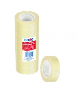 Dohe Pack de 8 Cintas Adhesivas Transparente de Polipropileno 19mm x 33m