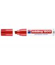 Edding 800 Rotulador Permanente - Punta Biselada - Trazo entre 4 y 12 mm. - Recargable - Secado Instantaneo - Color Rojo