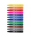 Milan Pack de 12 Rotuladores Maxi - Punta Conica 7.5mm - Tinta al Agua - Lavable - Colores Surtidos