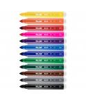 Milan Pack de 12 Rotuladores Maxi - Punta Conica 7.5mm - Tinta al Agua - Lavable - Colores Surtidos