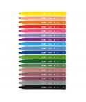 Milan Pack de 18 Rotuladores - Punta Conica 5mm - Tinta al Agua - Lavable - Colores Surtidos