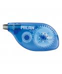 Milan Cinta Correctora - Correcion en Seco - Rapida, Limpia y Precisa - Meidas 5mm x 8m - Para todo Tipo de Papel - Color Azul