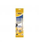 Bic Cristal Original Pack de 5 Boligrafos de Bola - Punta Redonda de 1.0mm - Trazo 0.4mm - Tinta con Base de Aceite - Color