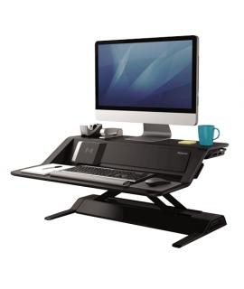 Fellowes Sit-Stand Lotus DX Estacion de Trabajo - Ajustable en Altura - Puertos USB - Carga Inalambrica - Color Blanco