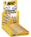 Bic Chrome Platinum Expositor de 20 Cajas de 5 Hojas de Afeitar Doble Filo