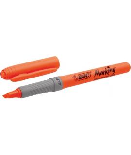 Bic Highlighter Grip Marcador Fluorescente - Punta Biselada - Trazo entre 1.60 y 3.30 mm - Grip Texturizado - Color Naranja