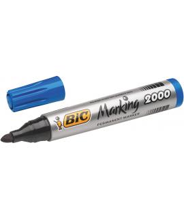 Bic Marking 2000 Ecolutions Rotulador Permanente - Tinta con Base de Alcohol - Ecologico - Secado Rapido - Color Azul