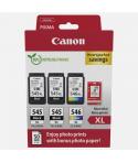 Canon PG545XL Negro + CL546XL Color Pack de 3 Cartuchos de Tinta Originales + 50 Hojas de Papel Fotografico - 8286B015