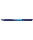 Bic Soft Feel Boligrafo Retractil - Punta Media de 1mm - Cuerpo Translucido con Grip - Color Azul