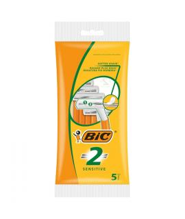 Bic Sensitive 2 Pack de 5 Maquinillas de Afeitar Desechables de 2 Hojas