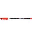 Stabilo OHPen Rotulador Permanente - Punta Fina - Trazo de 0.7mm - Agarre Antideslizante - Tapon Ventilado - Color Rojo