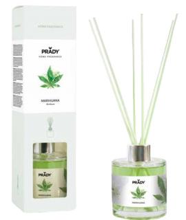 Prady Ambientador Premium Marihuana - Frasco de Cristal 130ml y Varitas Difusoras