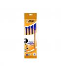 Bic Cristal Original Fine Pack de 4 Boligrafos de Bola - Punta Redonda de 0.8mm - Trazo de 0.3mm - Tinta con Base de Aceite - Co