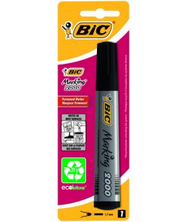 Bic Marking 2000 Ecolutions Rotulador Permanente - Tinta con Base de Alcohol - Ecologico - Secado Rapido - Color Negro