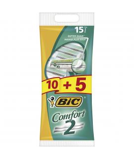 Bic Comfort 2 Pack de 10 + 5 Gratis Maquinillas de Afeitar Desechables