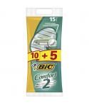 Bic Comfort 2 Pack de 10 + 5 Gratis Maquinillas de Afeitar Desechables