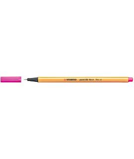 Stabilo Point 88 Rotulador de Punta Fina de Fibra - Trazo de 0.4 mm - Tinta con Base de Agua - Color Rosa Neon