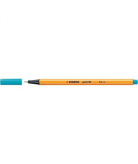 Stabilo Point 88 Rotulador de Punta Fina de Fibra - Trazo de 0.4 mm - Tinta con Base de Agua - Color Azul Claro