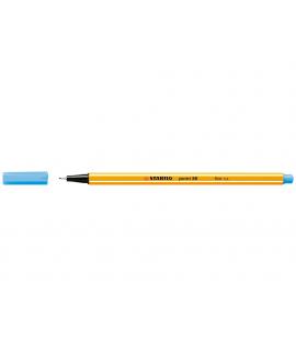 Stabilo Point 88 Rotulador de Punta Fina de Fibra - Trazo de 0.4 mm - Tinta con Base de Agua - Color Azul Celeste