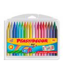 Bic Kids Plastidecor Caja de 36 Lapices de Cera - Extraresistentes - Facil de Sacar Punta - No Mancha