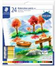 Staedtler Pack de 24 Tubos de Acuarela 12ml - Colores Brillantes - Usar en Papel Acuarela o Cartulina - Colores Surtidos