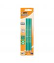 Bic Evolution Pack de 4 Lapices de Grafito Hexagonal - Mina HB Ultrarresistente - Sin Madera - No se Astilla