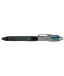 Bic 4 Colours Grip Pro Boligrafo de Bola Retractil con Grip - Punta Media de 1mm - Trazo de 0.4mm - Tinta con Base de Aceite - C