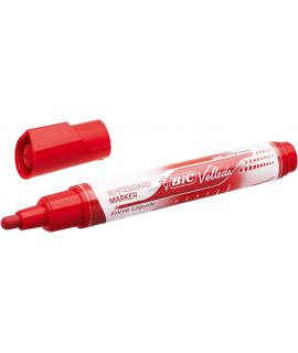 Bic Velleda Liquid Ink Marcador para Pizarra - Punta Media - Trazo 2.3mm - Tinta Liquida con Base de Alcohol - Color Rojo