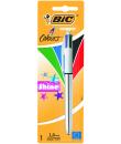 Bic 4 Colours Shine Boligrafo de Bola Retractil - Punta Media de 1.0mm - Tinta con Base de Aceite - 4 Colores de Tinta