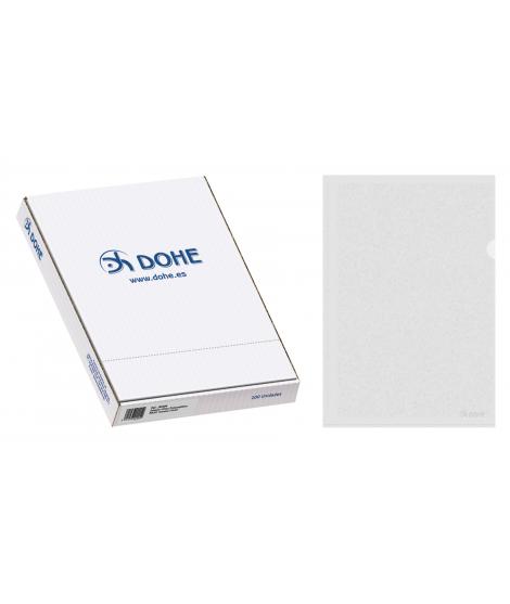 Dohe Caja de 100 Dossiers Uñero Basic 100 Micras - Tamaño Folio - Transparente