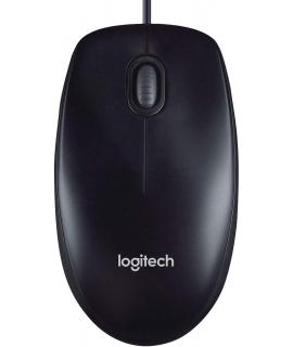 Logitech M90 Raton USB 1000dpi - 3 Botones - Uso Ambidiestro - Color Negro