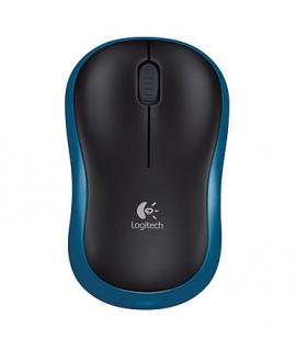 Logitech M185 Raton Inalambrico 1000dpi - 3 Botones - Uso Ambidiestro - Color Negro/Azul