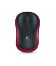 Logitech M185 Raton Inalambrico 1000dpi - 3 Botones - Uso Ambidiestro - Color Negro/Rojo