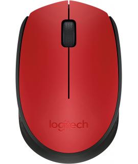 Logitech M171 Raton Inalambrico 1000dpi - 3 Botones - Uso Ambidiestro - Color Rojo