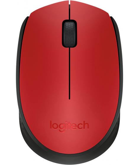 Logitech M171 Raton Inalambrico 1000dpi - 3 Botones - Uso Ambidiestro - Color Rojo