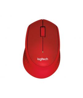 Logitech M330 Silent Plus Raton Inalambrico 1000dpi - Silencioso - 3 Botones - Uso Diestro - Color Rojo