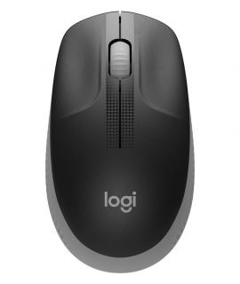 Logitech M190 Full Size Raton Inalambrico USB 1000dpi - 3 Botones - Gran Tamaño - Uso Ambidiestro - Color Negro/Gris Claro