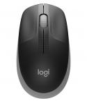 Logitech M190 Full Size Raton Inalambrico USB 1000dpi - 3 Botones - Gran Tamaño - Uso Ambidiestro - Color Negro/Gris Claro