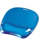 Fellowes Crystal Alfombrilla con Reposamuñecas de Gel - Resistente a las Manchas - 20x23cm - Color Azul