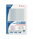 Dohe Pack de 5 Cubiertas Protectoras de Libros - Solapa Adhesiva Reposicionable - Tamaño 30x53cm - Material PVC 120 micras